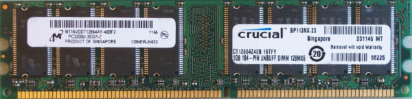 Micron 1GB PC3200U
