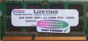 Lifetime 4GB PC3-12800S