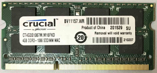 Crucial 4GB PC3-8500S