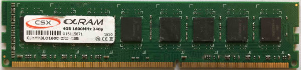 CSX 4GB PC3-12800U 1600MHz