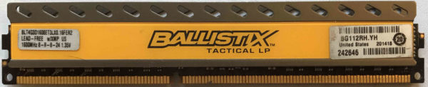 Crucial 4GB PC3-12800U Ballistix Tactical LP