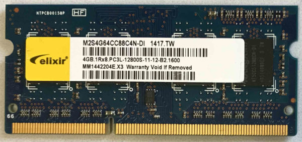 Elixir 4GB PC3L-12800S