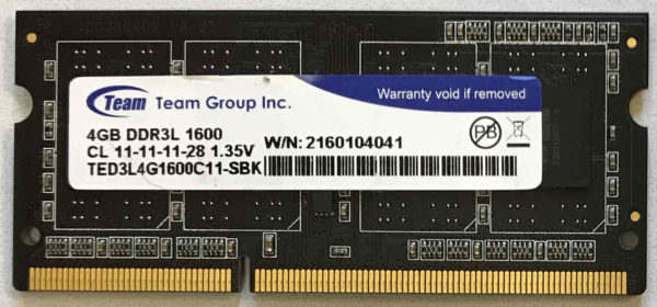 Team Group 4GB PC3L-12800S