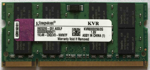 Kingston 2GB PC2-6400S