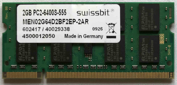 Swissbit 2GB PC2-6400S