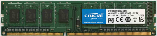 Crucial 4GB PC3-12800U