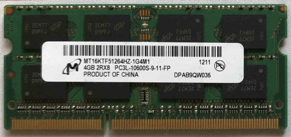 4GB 2Rx8 PC3L-10600S-9-11-FP