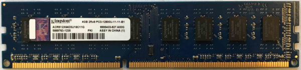 4GB 2Rx8 PC3-12800U-11-11-B1