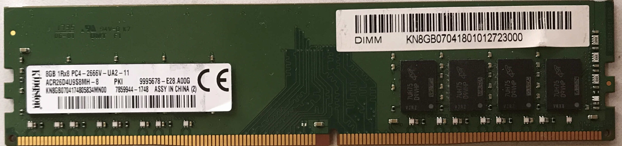 K355 Kingston 8GB PC4-2666V-UA2-11