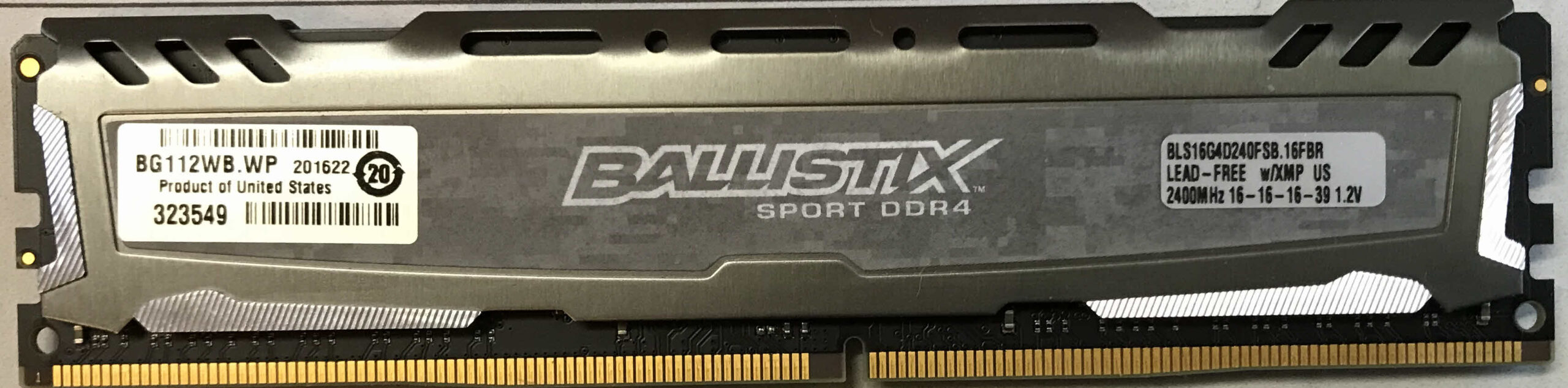 Cr76 Crucial 16GB PC4-2400 Ballistix Sport