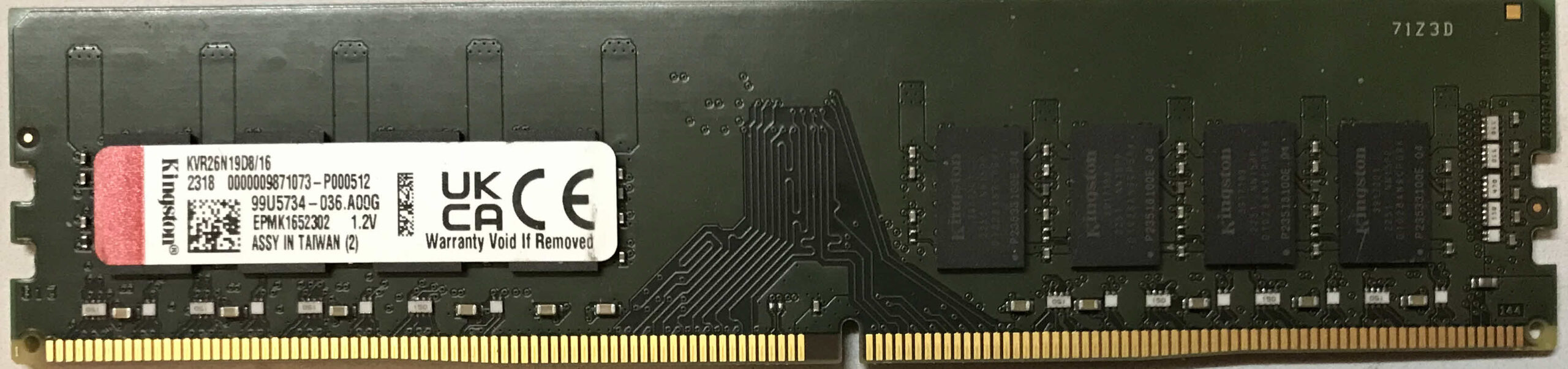 K360 Kingston 16GB PC4-2666